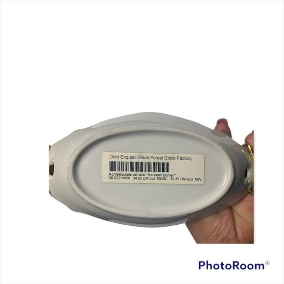 Vintage Dold Exquisit Black Forest Clock Factory Konfektschale Bar Oval SKU:181 - Picture 4 of 4